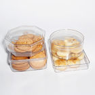 明確なふたが付いている容器ペット プラスチックの箱のあたりの透明な食品等級