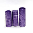 優雅な紫色の円柱クラフト紙は茶/食糧/化粧品の包装のための包装を缶詰にします