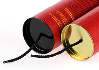 注文のペーパー管の金属の移動可能なふたおよびリボンが付いている包装のボール紙のペーパー管