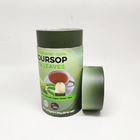Eco Friendly Biodegradable Cardboard Tube Packaging For Tea Coffee Round