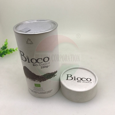 Damp - Proof Paper Tube Tea Packaging Recycled Food Grade Round Coffee Kraft Tube Cylinder Box