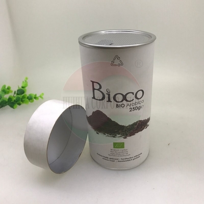 Damp - Proof Paper Tube Tea Packaging Recycled Food Grade Round Coffee Kraft Tube Cylinder Box