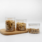 PET Plastic Round Jar Candy Powder Dried Fruit Storage With Silver Lids