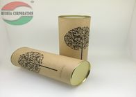 印刷されたロゴ/木のコルクのふたが付いているワイン・ボトルのクラフト紙の管のパッキング