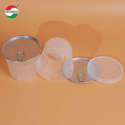 High-temperature Sterilization Heat Resistance and Freezen Container PP Material Plastic Can PP Bowl with Aluminum Easy Open Lids PE Cap for Pepperpaste