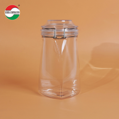 1080ML PET Clear PET Plastic Bottle Cylinder Jar Sealed Jars For Food Cover Lid Storage Solution