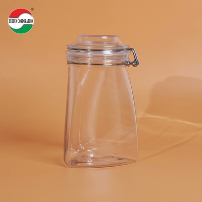 1080ML PET Clear PET Plastic Bottle Cylinder Jar Sealed Jars For Food Cover Lid Storage Solution