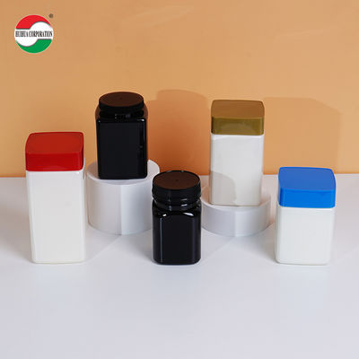 Clear Square Plastic Jar With Lids