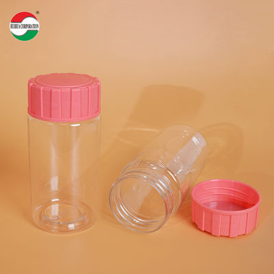 Wholesale Recycled Clear PET Plastic Jar with Screw Lids Cylinder Bottle  for Snack Cookie Candy Nut Storage