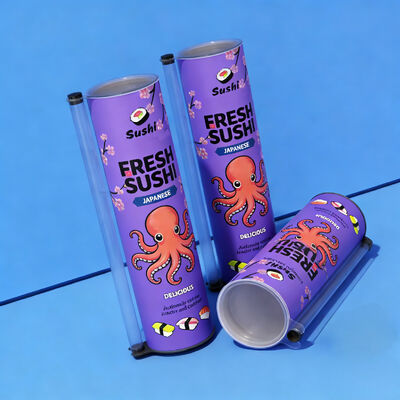 Bio-degradable and Recyclable Sushi Push Tube with Customized Logo for Food Grade Pushup Paper Tube Packaging