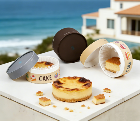 Biodegradable Food Tube Packaging for Cake Dessert Cheesecake Kraft High Temperature Baking Paper Canister