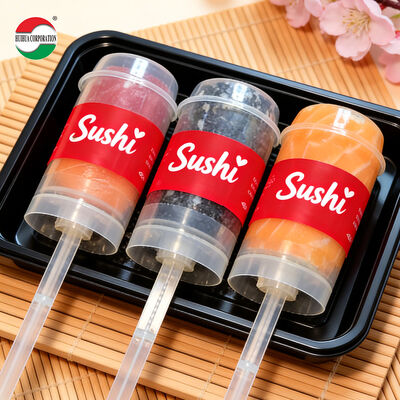 Customize PP Push Up Pop Sushi Plastic Cup Packaging