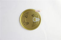 金絹の印刷の円形の缶の容易な開いたふた 126 の mm の習慣