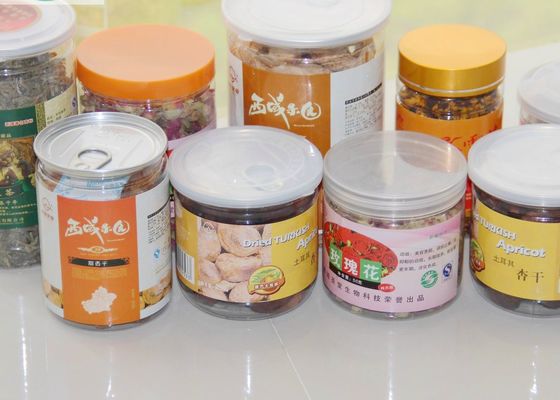 100ml 200ml 300ml Food Grade Pet Cans Clear Plastic Jars With Pe Lid And Aluminum Metal Lid