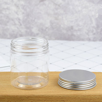 Food Grade 100ML 300ML 500ML 800ML 1000ML PET Can Closures Plastic Screw Aluminum Lid Caps for Wide Mouth Bottles Plastic Jars