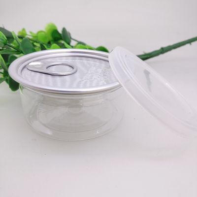 FSSC Manufacturer Food Grade Wide Mouth With Aluminum Lid Easy Open PET Bottles Can Canned Food