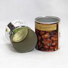SGS-FDA は乾燥されたフルーツおよびナットのための容易な開いたふたが付いているシリンダー ペーパー合成の缶を証明しました