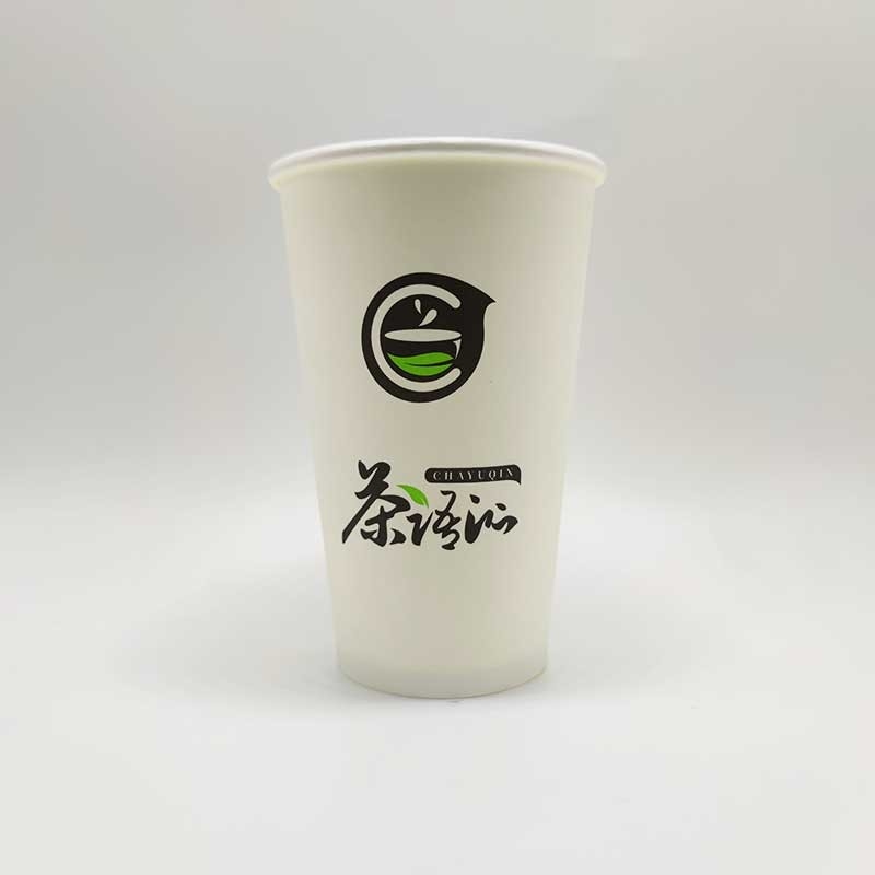 使い捨て可能な注文のロゴによって印刷されたPE/PLAはふたによってコーヒー ジュースの紙コップに塗った