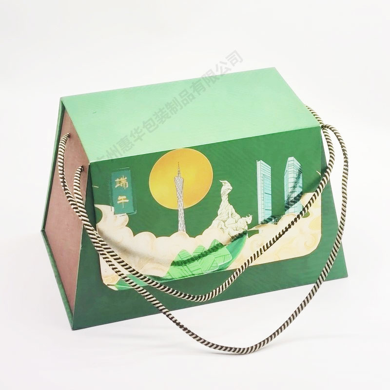 ハンドルが付いている注文のリサイクルされたペーパー ギフト用の箱の食品包装のビスケットの月餅