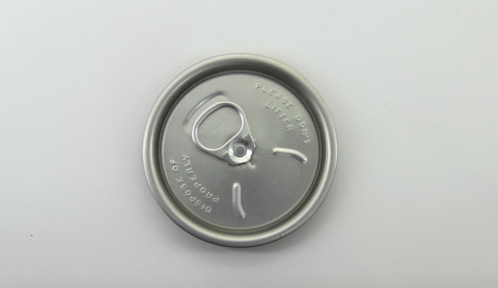 合成のペーパー缶のための絹の印刷を用いるアルミニウム容易な開いたふたの端