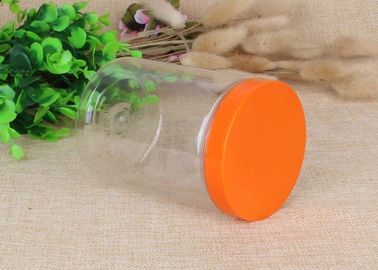 Customized Colourful Cap Clear Pet Jars Food Grage For Candy Packaging