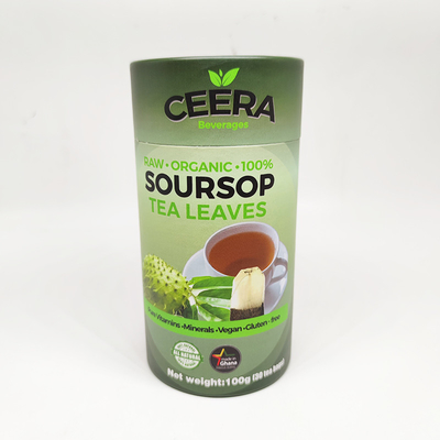 Eco Friendly Biodegradable Cardboard Tube Packaging For Tea Coffee Round