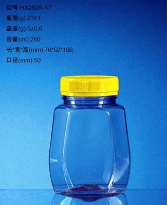 Ecoのに適する明確なペットはカスタマイズされたプラスチック小型蜂蜜の再生利用できる瓶を震動させます