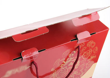 Green Tea / Dried Food Recycled Paper Gift Boxes with Handle / Ribbon