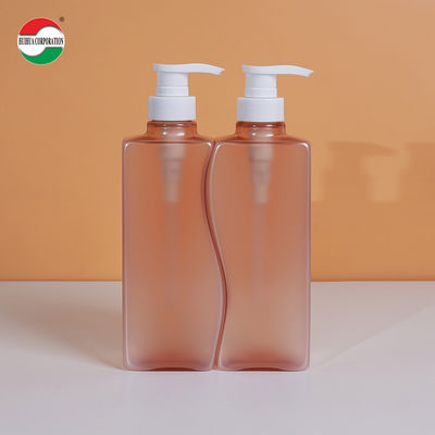 500ml PETボトル プラスチックジャー ポンプ プレス蓋 シャンプー＆シャワージェル用