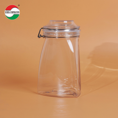 1080ML PET Clear PET Plastic Bottle Cylinder Jar Sealed Jars For Food Cover Lid Storage Solution