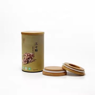 コルク蓋付きクラフト紙気密茶容器、食品キャンディー工芸品クッキー用円筒形包装チューブ、エンボス加工表面