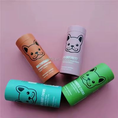 カスタムプリント クラフト複合紙 PET缶 犬 猫 食品 紙 チューブ 梱包 キャンディー クラフト チョコレート プラスチック