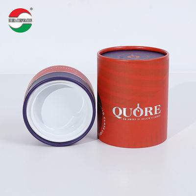Custom Design Recyclable Paper Tube Packaging For Perfume Skincare Cosmetic Candle Essential Oil Round Box Cylinder Container