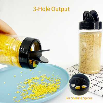 Wholesale Sample Provided Plastic Spice Jars Bottles Containers With Black Lid Perfect for Storing Spice and Powders