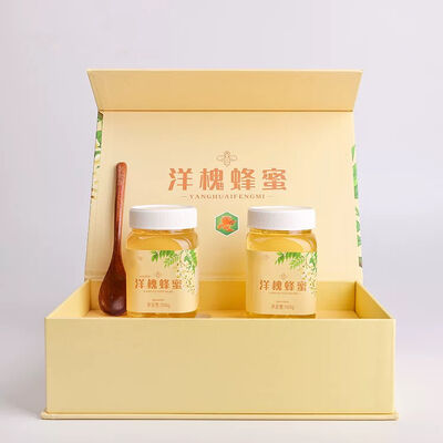Factory Price OEM Custom Honey Gift Package Plastic Jar Paper Box with Insert for Honey