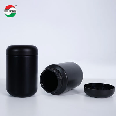 1200ML Red Black Custom Color Food Grade Jar HDPE Plastic Food Candy Milk Powder Bottle With Wide Mouth