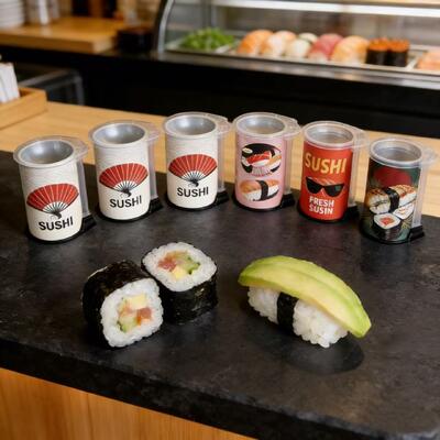 Food grade Custom Sushi Paper Tube Packaging Sushi Push Pop up Tube Packaging Wholesale