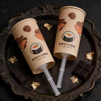 food Grade OEM Sushi Push-Up Tube and PP Sauce Tube Set for Soy Sauce Takeaway Condiments Food Packaging Length