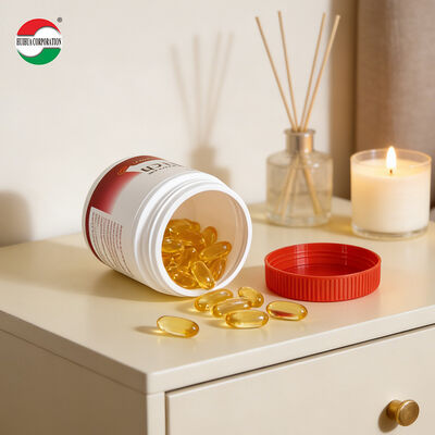 Food Grade HDPE Vitamin Health Product Bottles Colored Capsule Shape Calcium Tablets sealed Bottles