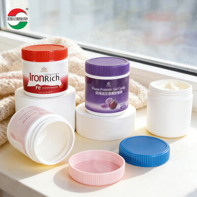 Food Grade HDPE Vitamin Health Product Bottles Colored Capsule Shape Calcium Tablets sealed Bottles