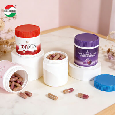 Factory HDPE PET Bottles Flip Wide Mouth Cylinder Plastic for Effervescent Tablets Calcium Tablets Fruit Powder