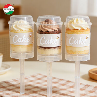 Customize PP Push Up Pop Sushi Plastic Cup Packaging