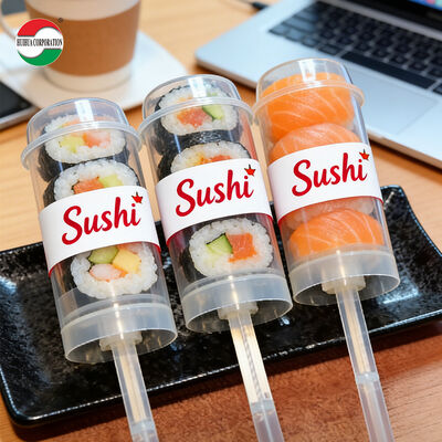 Customize PP Push Up Pop Sushi Plastic Cup Packaging