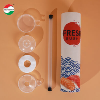 Food Grade Eco Friendly Sushi Push Pop Paper Tube Container with Customized Logo