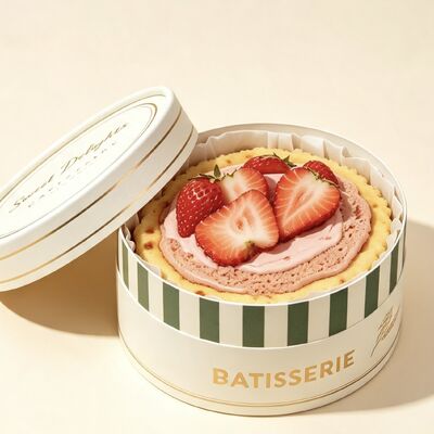 Eco-friendly Custom Color Craft Paper Tube Box for Bakery Cake & Pastry Packaging