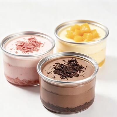 丸い透明なプラスチックケーキ包装缶 デザートティラミシューとムースケーキディスプレイの蓋付き