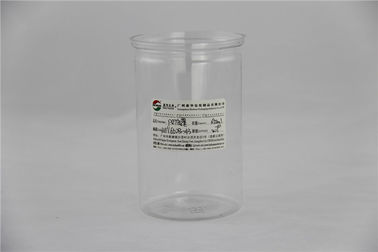 明確なプラスチック シリンダー銀のプラスチック PE の帽子 900ml を印刷する 4 C のペーパー ステッカー