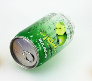 Custom 355ml Transparent PET Beverage Cans / Juice Bottle , Aluminum EOE