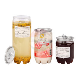 350mlはアルミニウム容易な開いたふたが付いているプラスチック シリンダー/飲料ジュース ペットびんの瓶を取り除きます