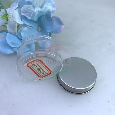 お菓子屋420mlの明確なプラスチック シリンダーはアルミニウムふたによってできます